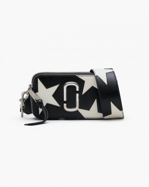 Snapshot Τσαντεσ Marc Jacobs The Star Patchwork Leather Snapshot γυναικεια μαυρα ασπρα | 025317YBG