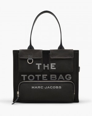 The Tote Bag Marc Jacobs The Cargo Canvas Large Tote Bag γυναικεια μαυρα | 268041HEG