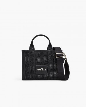 The Tote Bag Marc Jacobs The Crystal Canvas Small Tote Bag γυναικεια μαυρα | 542390OWQ