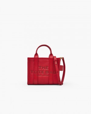 The Tote Bag Marc Jacobs The Leather Crossbody Tote Bag γυναικεια κοκκινα | 521704MFW