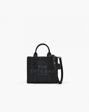 The Tote Bag Marc Jacobs The Leather Crossbody Tote Bag γυναικεια μαυρα | 694728CBL