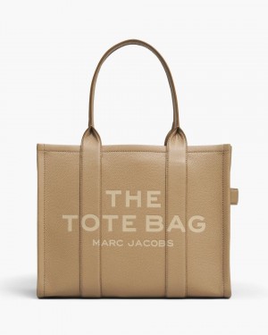 The Tote Bag Marc Jacobs The Leather Large Tote Bag γυναικεια καφε | 584307SXV