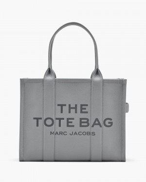 The Tote Bag Marc Jacobs The Leather Large Tote Bag γυναικεια γκρι | 805412NVQ