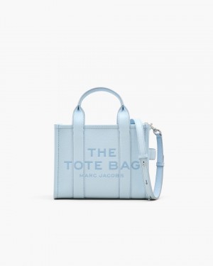 The Tote Bag Marc Jacobs The Leather Small Tote Bag γυναικεια μπλε | 603154GHP