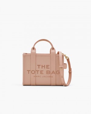 The Tote Bag Marc Jacobs The Leather Small Tote Bag γυναικεια ροζ | 891057WEC