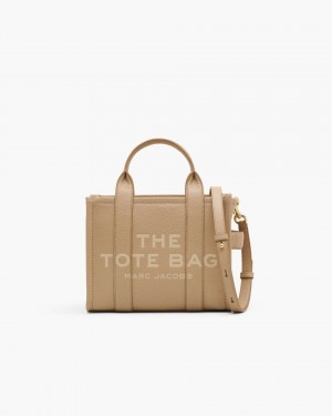 The Tote Bag Marc Jacobs The Leather Small Tote Bag γυναικεια καφε | 956324FRI