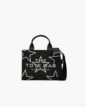 The Tote Bag Marc Jacobs The Star Canvas Small Tote Bag γυναικεια μαυρα | 189725SEP