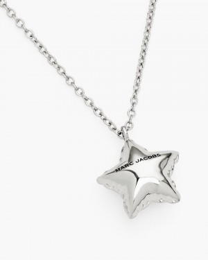 Κολιε Marc Jacobs Balloon Star Necklace γυναικεια ανοιχτο ασημι | 256830PSY