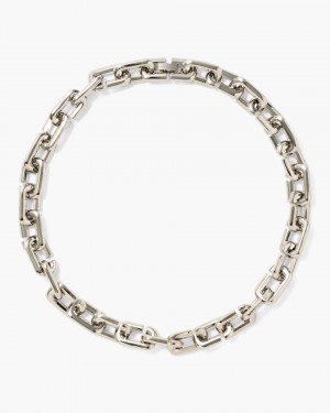 Κολιε Marc Jacobs The J Marc Chain Link Necklace γυναικεια ασημι | 563417IQV