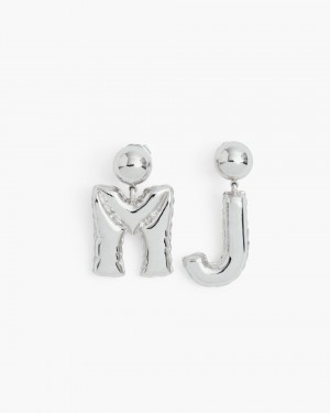 Σκουλαρικια Marc Jacobs The Mj Balloon Earrings γυναικεια ασημι | 012796TQN