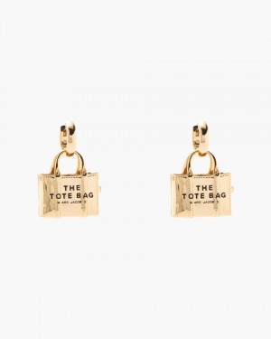 Σκουλαρικια Marc Jacobs The Tote Bag Earrings γυναικεια ανοιχτο χρυσο χρωμα | 083152FIG