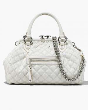 Τσαντα Χειροσ Marc Jacobs Re-Edition Quilted Leather Stam Bag γυναικεια ασπρα | 246318LKH