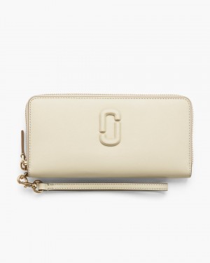 μεγάλα πορτοφόλια Marc Jacobs The Covered J Marc Continental Wallet γυναικεια ασπρα | 258430IJX