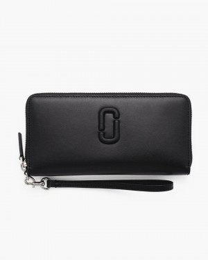 μεγάλα πορτοφόλια Marc Jacobs The Covered J Marc Continental Wallet γυναικεια μαυρα | 594361GLV