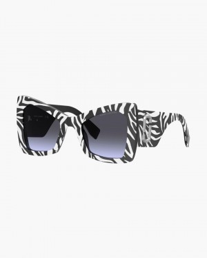 Γυαλια Ηλιου Marc Jacobs The J Marc Oversized Cat Eye Sunglasses γυναικεια μαυρα ασπρα | 814726YQN