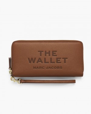 μεγάλα πορτοφόλια Marc Jacobs The Leather Continental Wallet γυναικεια Argan Oil | 685091CMS