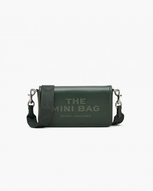 τσάντεσ χιαστί Marc Jacobs The Leather Mini Bag γυναικεια σκούρο πρασινο | 423605LSY