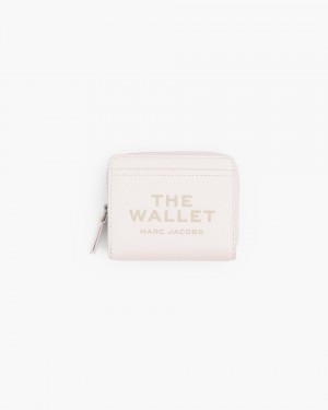 μικρά πορτοφόλια Marc Jacobs The Leather Mini Compact Wallet γυναικεια Cotton | 627540WOJ