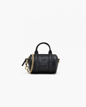 Μίνι Τσάντες Marc Jacobs The Leather Nano Duffle Crossbody γυναικεια μαυρα | 967518YPX