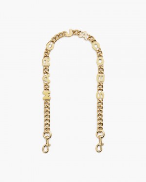 Λουράκι τσάντας Marc Jacobs The Logo Chain Shoulder Strap γυναικεια χρυσο χρωμα | 542903BNS