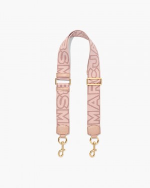 Λουράκι τσάντας Marc Jacobs The Outline Logo Webbing Strap γυναικεια ροζ Πολύχρωμο | 470265GIV