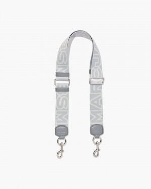 Λουράκι τσάντας Marc Jacobs The Outline Logo Webbing Strap γυναικεια γκρι Πολύχρωμο | 506724QOX