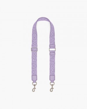 Λουράκι τσάντας Marc Jacobs The Thin Outline Logo Webbing Strap γυναικεια μωβ Πολύχρωμο | 706184DAL