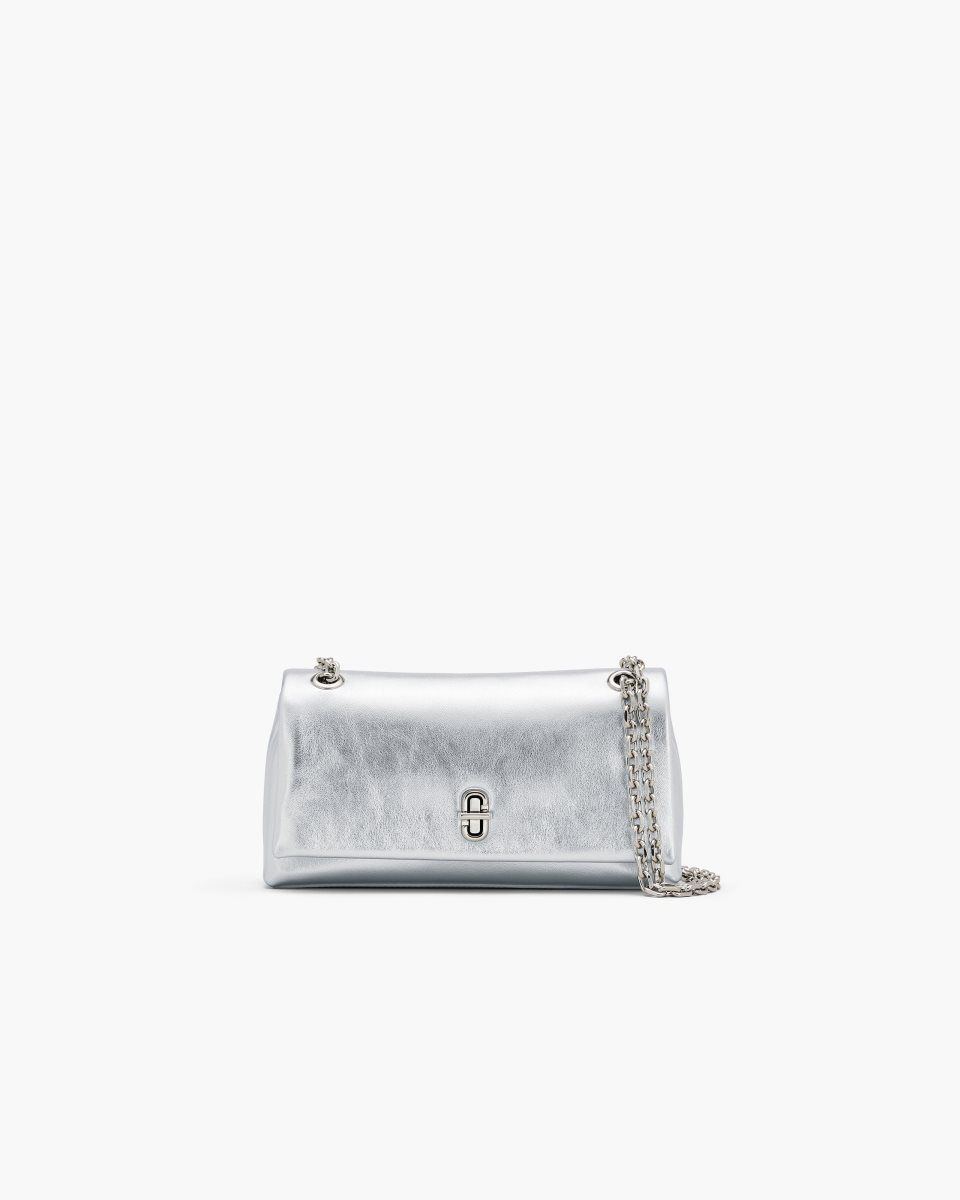 The Dual Bag Marc Jacobs The Metallic Dual Chain Wallet γυναικεια ασημι | 203467GBV