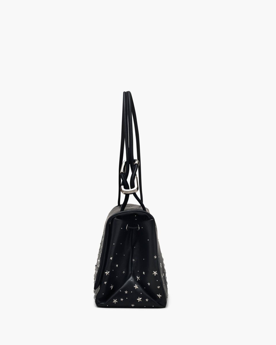 The Dual Bag Marc Jacobs The Star-Studded Leather Large Dual Bag γυναικεια μαυρα | 586207NRA