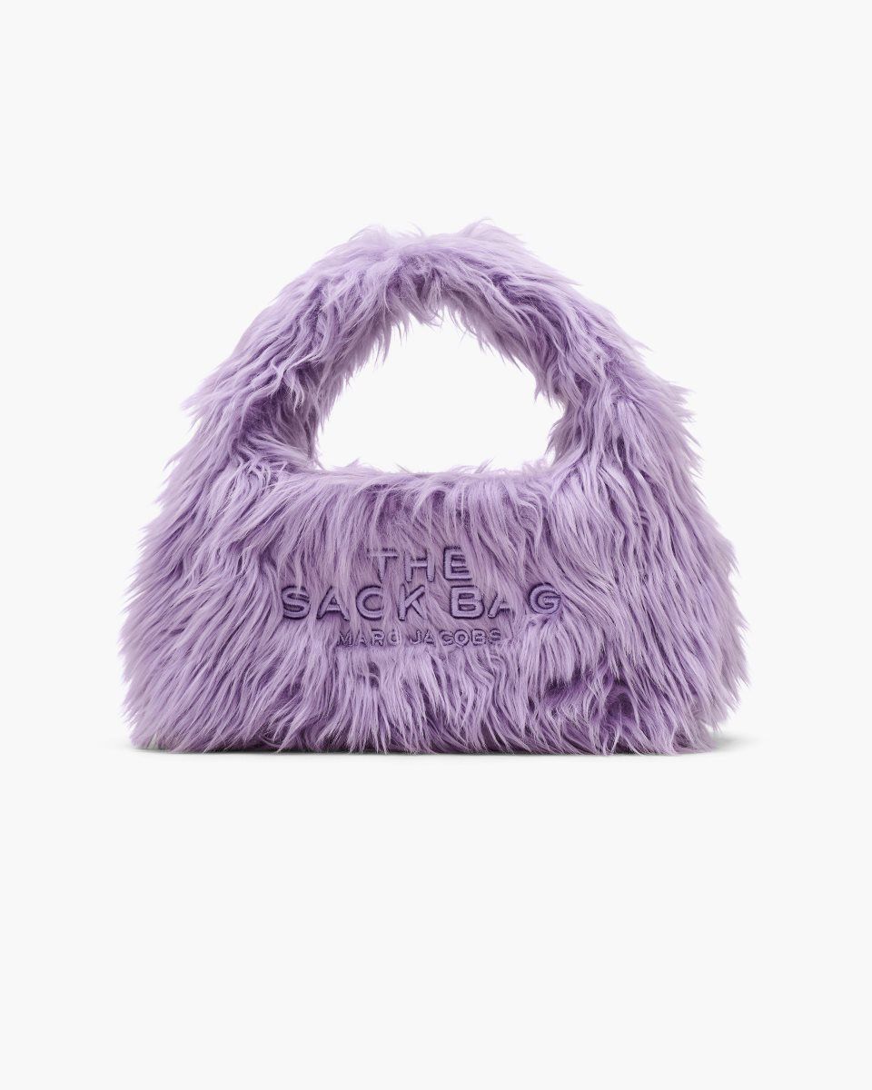 The Sack Bag Marc Jacobs The Faux Fur Mini Sack Bag γυναικεια μωβ | 592714OCM