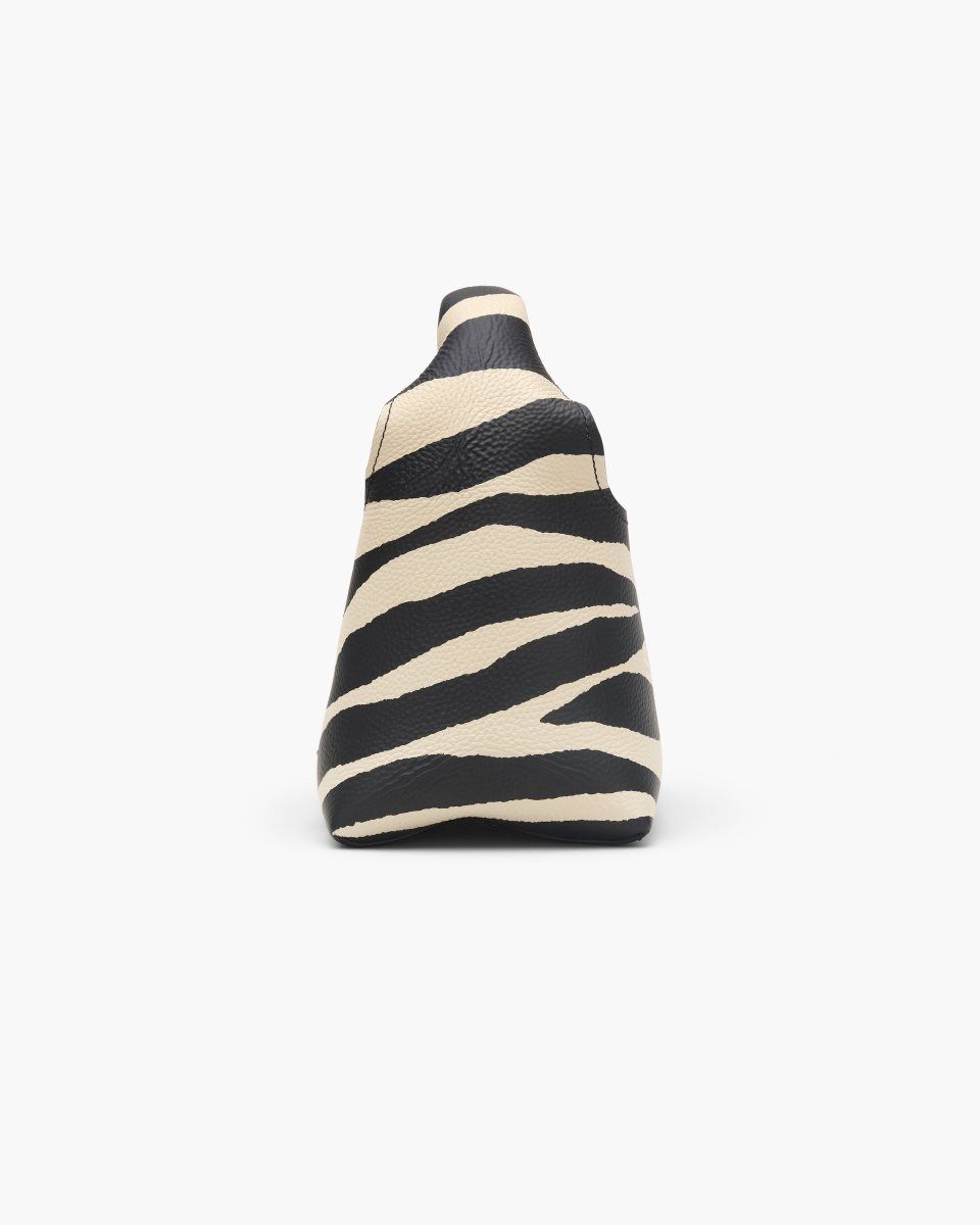 The Sack Bag Marc Jacobs The Zebra Leather Mini Sack Bag γυναικεια μαυρα ασπρα | 836294WFX