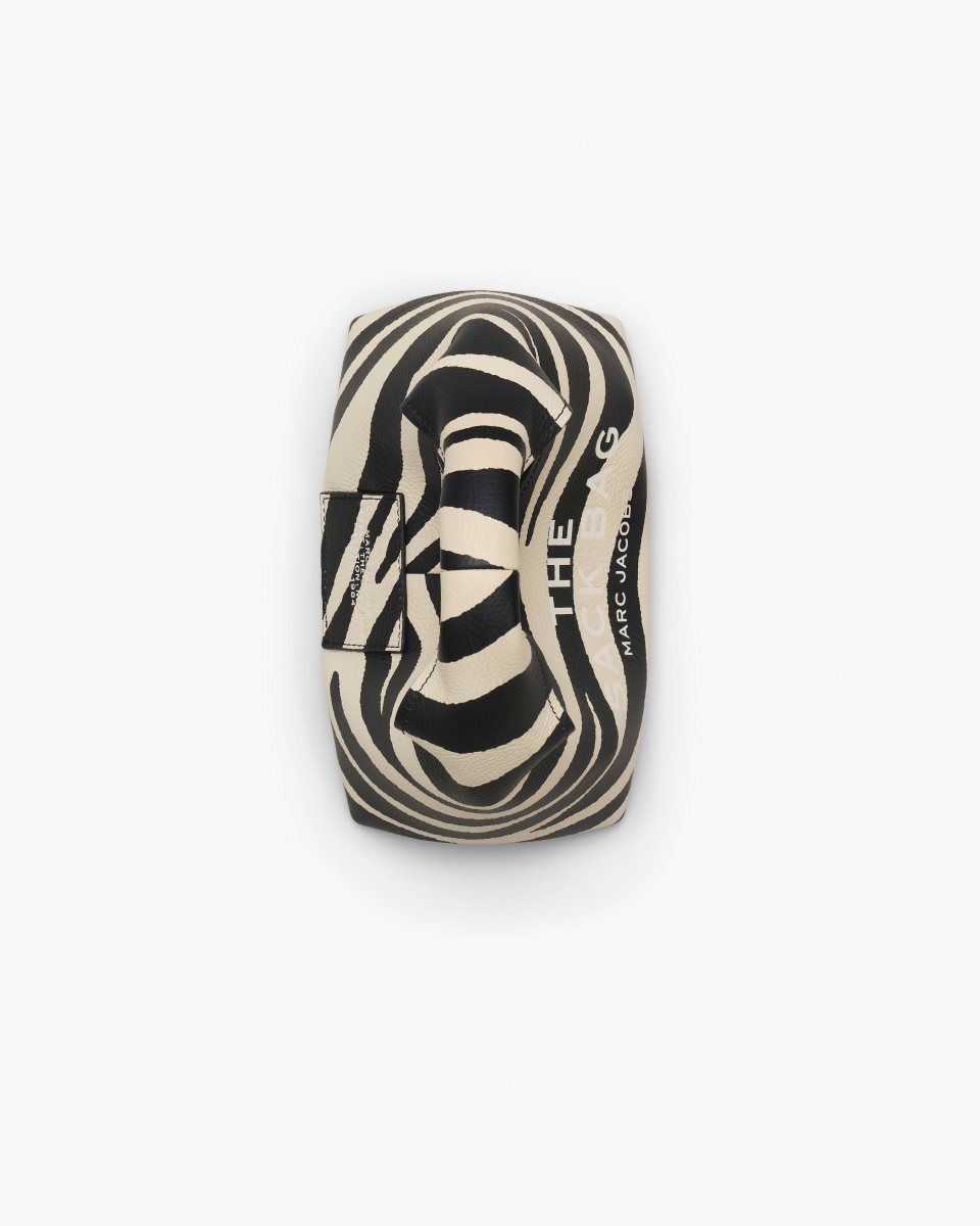 The Sack Bag Marc Jacobs The Zebra Leather Mini Sack Bag γυναικεια μαυρα ασπρα | 836294WFX