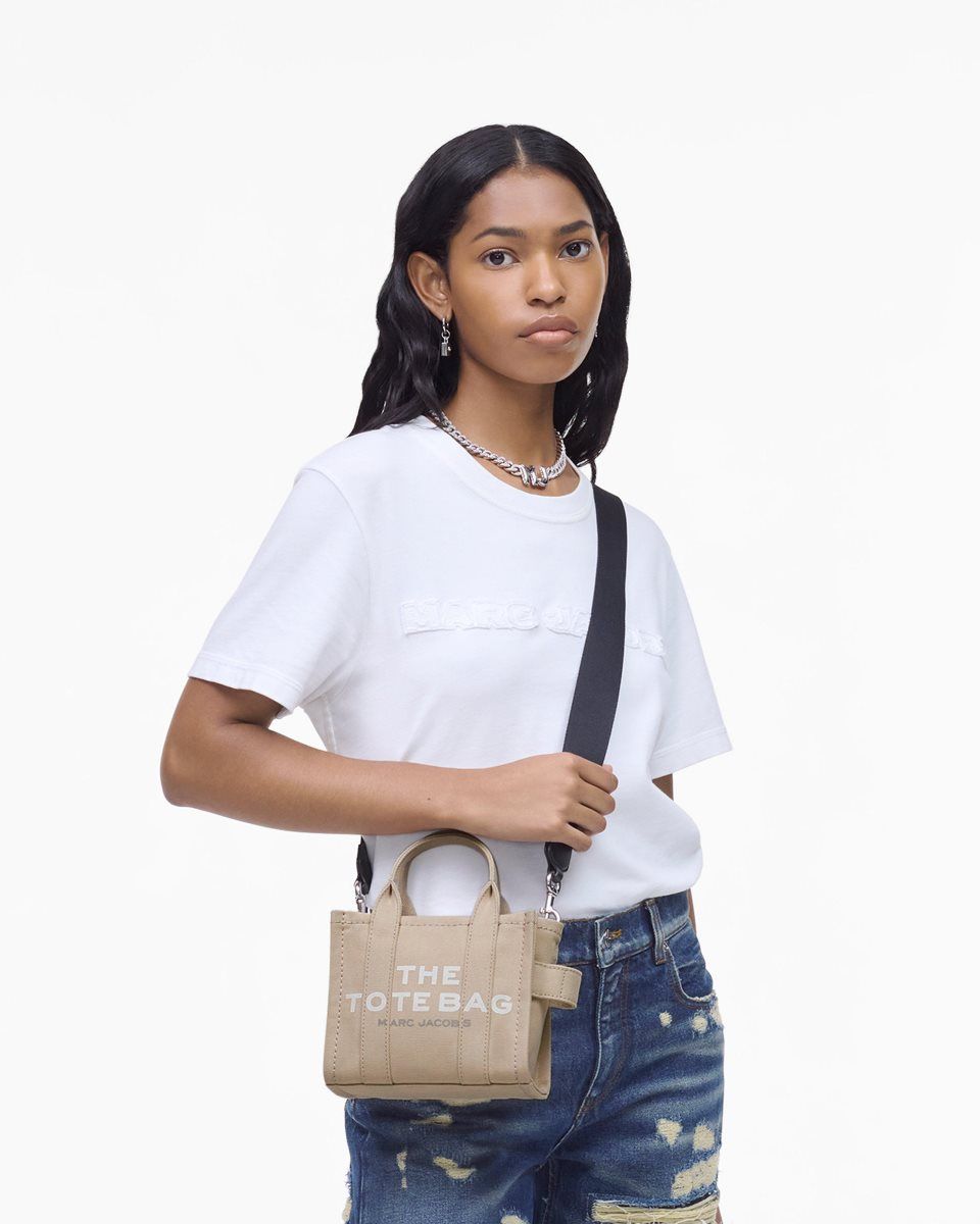 The Tote Bag Marc Jacobs The Canvas Crossbody Tote Bag γυναικεια Μπεζ | 063417MWE