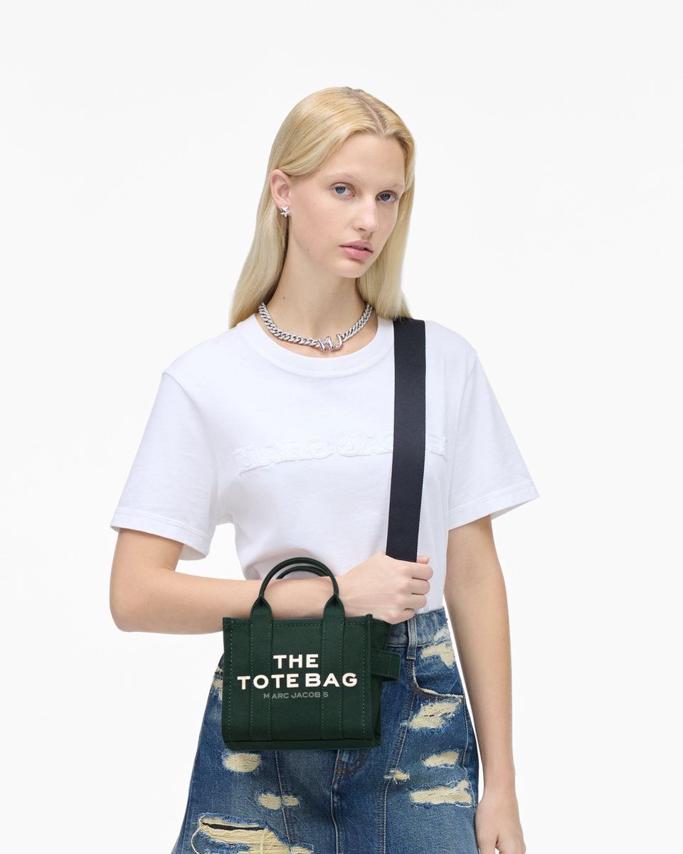 The Tote Bag Marc Jacobs The Canvas Crossbody Tote Bag γυναικεια σκούρο πρασινο | 083461JAE