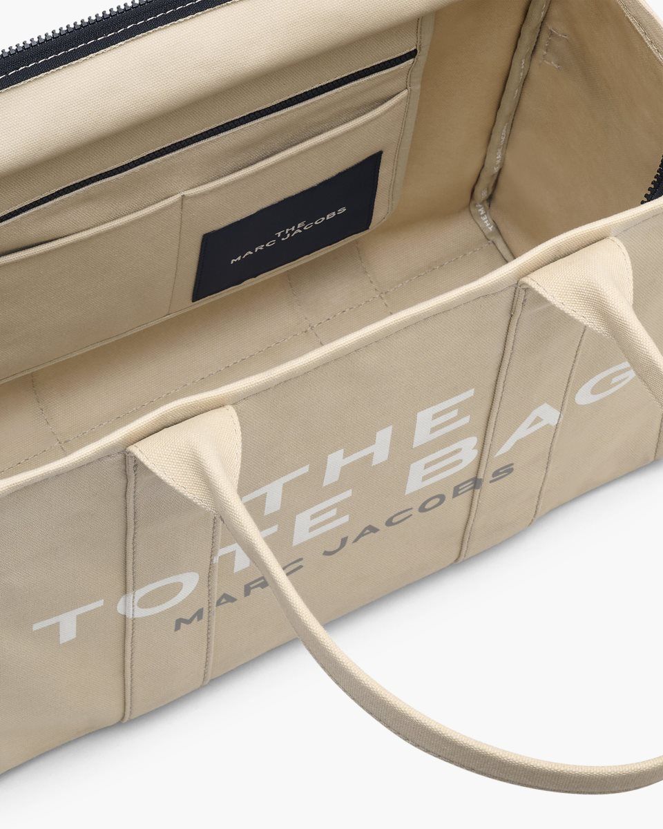 The Tote Bag Marc Jacobs The Canvas Large Tote Bag γυναικεια Μπεζ | 364259AVR