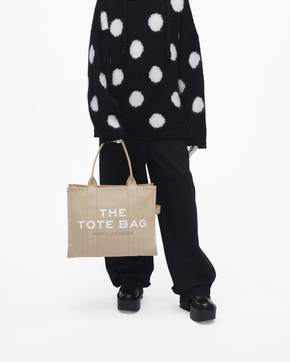 The Tote Bag Marc Jacobs The Canvas Large Tote Bag γυναικεια Μπεζ | 364259AVR