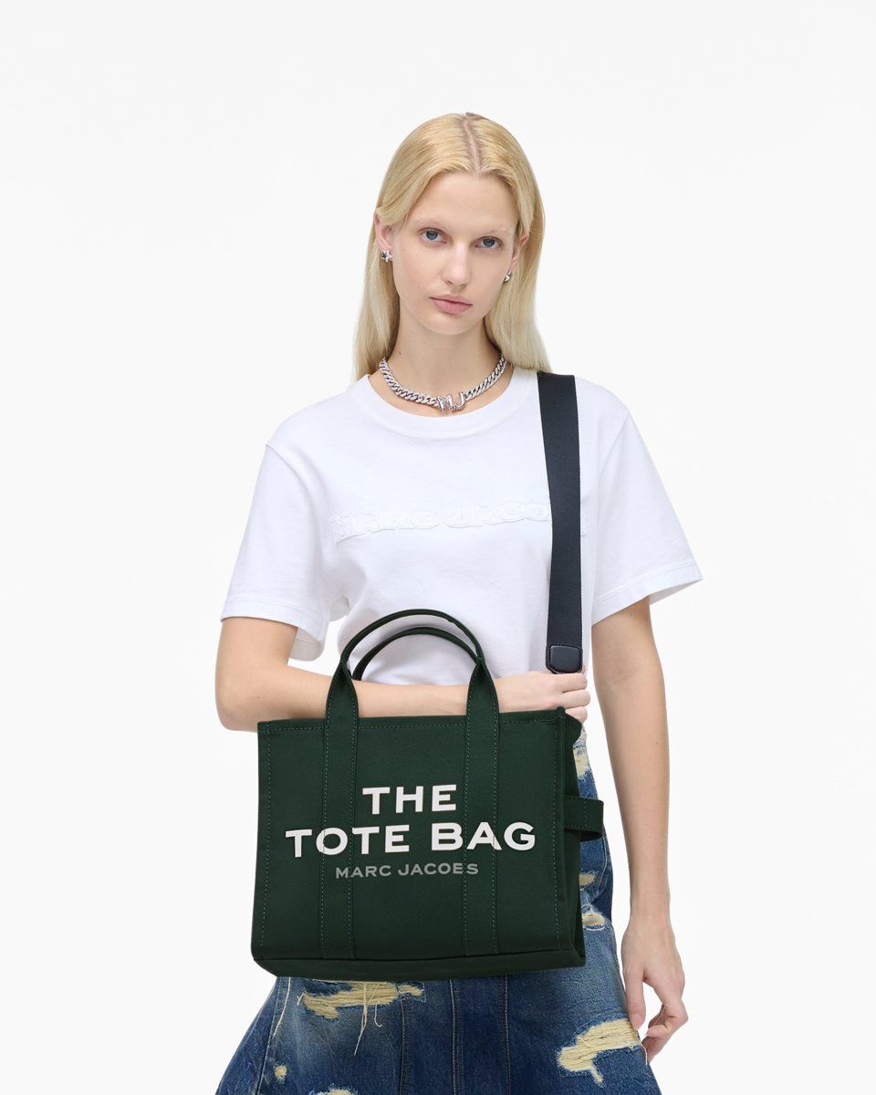 The Tote Bag Marc Jacobs The Canvas Medium Tote Bag γυναικεια σκούρο πρασινο | 362708XPV