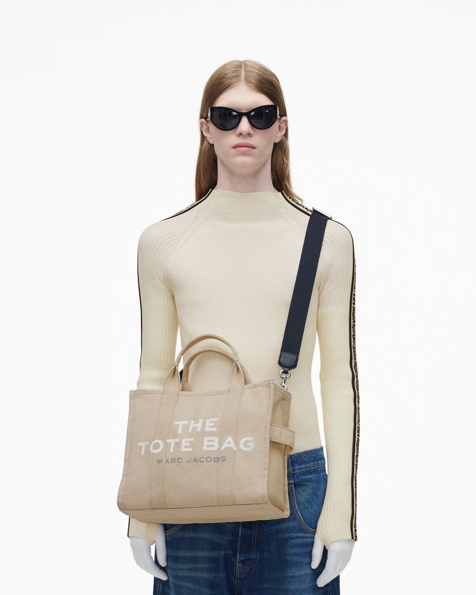 The Tote Bag Marc Jacobs The Canvas Medium Tote Bag γυναικεια Μπεζ | 527049JIV