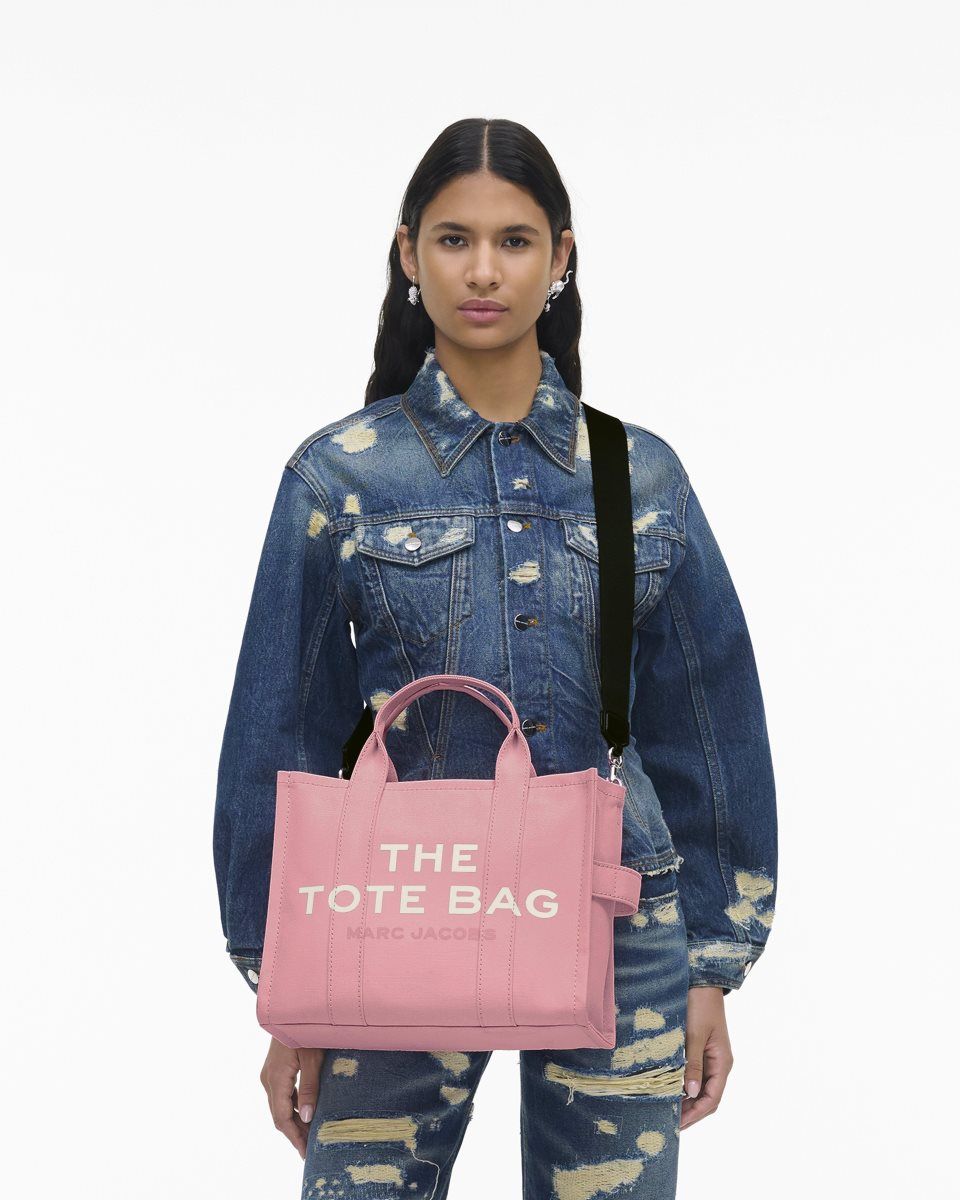 The Tote Bag Marc Jacobs The Canvas Medium Tote Bag γυναικεια ροζ | 629340XZS