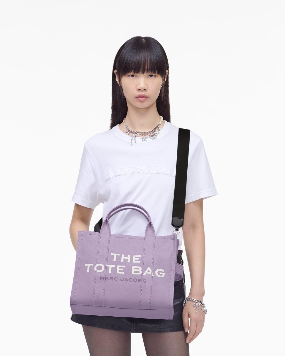 The Tote Bag Marc Jacobs The Canvas Medium Tote Bag γυναικεια μωβ | 125348COW