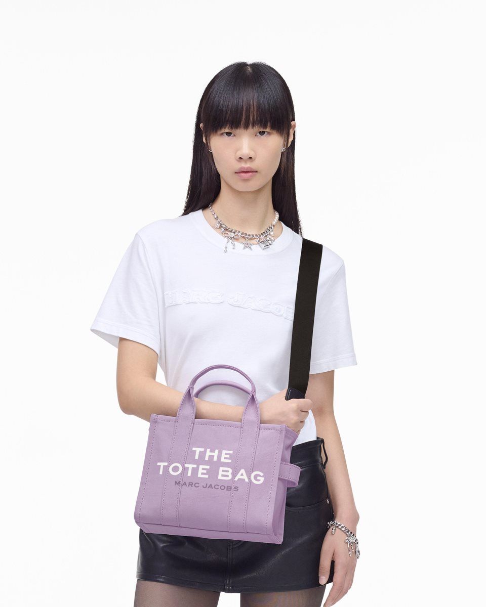 The Tote Bag Marc Jacobs The Canvas Small Tote Bag γυναικεια μωβ | 406395FPZ