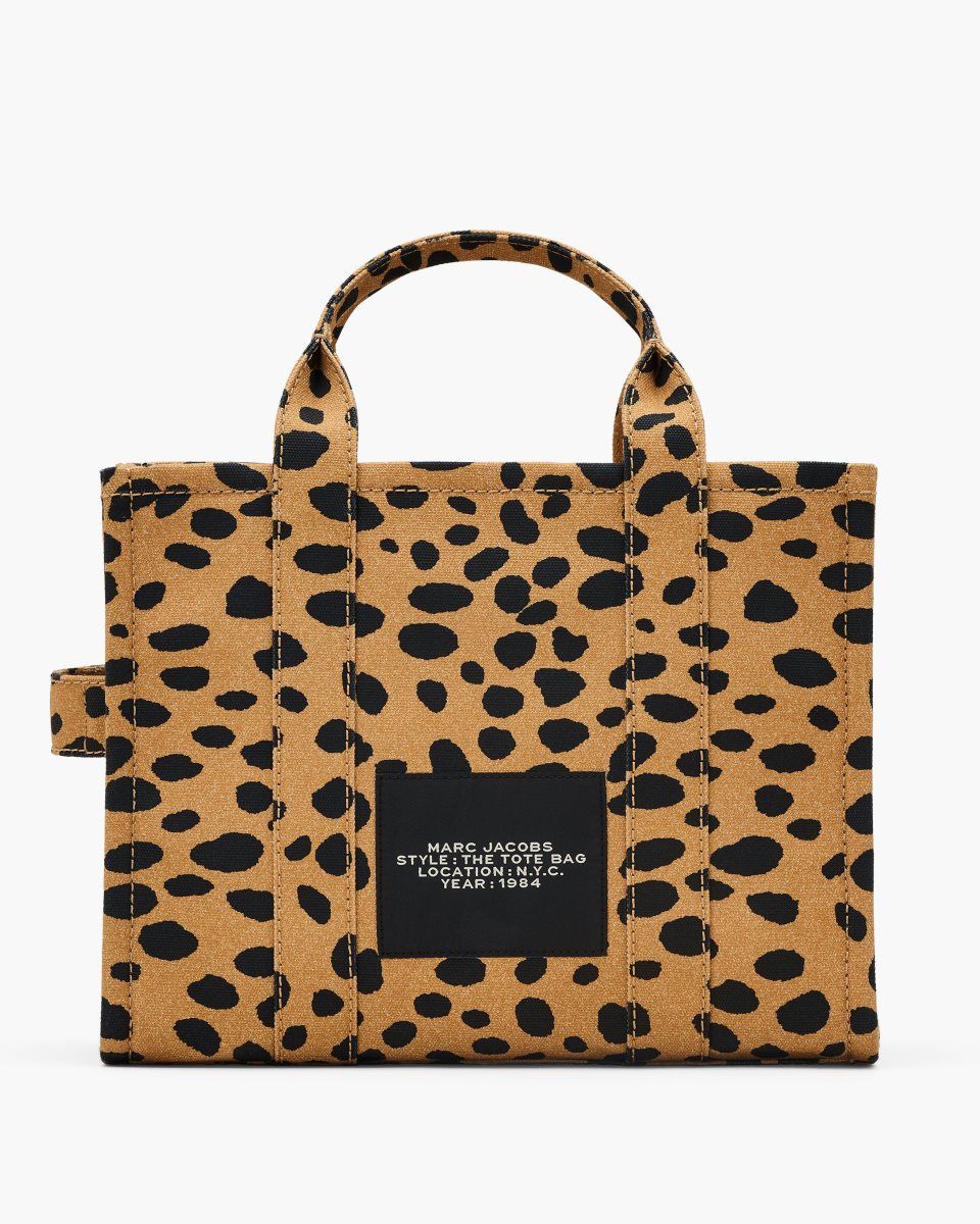 The Tote Bag Marc Jacobs The Cheetah Canvas Medium Tote Bag γυναικεια μαυρα Πολύχρωμο | 783491YCS