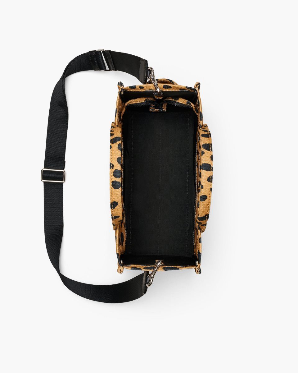 The Tote Bag Marc Jacobs The Cheetah Canvas Medium Tote Bag γυναικεια μαυρα Πολύχρωμο | 783491YCS