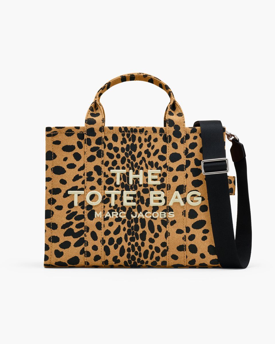 The Tote Bag Marc Jacobs The Cheetah Canvas Medium Tote Bag γυναικεια μαυρα Πολύχρωμο | 783491YCS