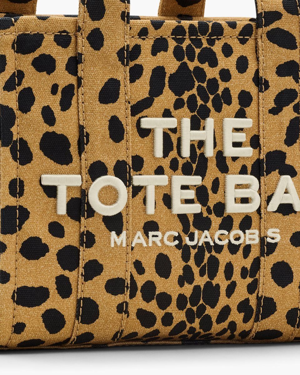 The Tote Bag Marc Jacobs The Cheetah Canvas Small Tote Bag γυναικεια μαυρα Πολύχρωμο | 932871OZQ