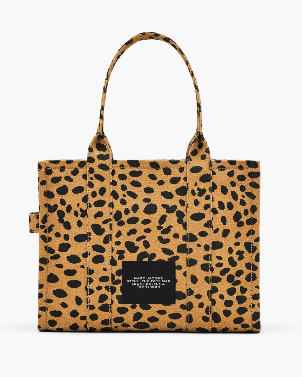 The Tote Bag Marc Jacobs The Cheetah Canvas Large Tote Bag γυναικεια μαυρα Πολύχρωμο | 017624RYB