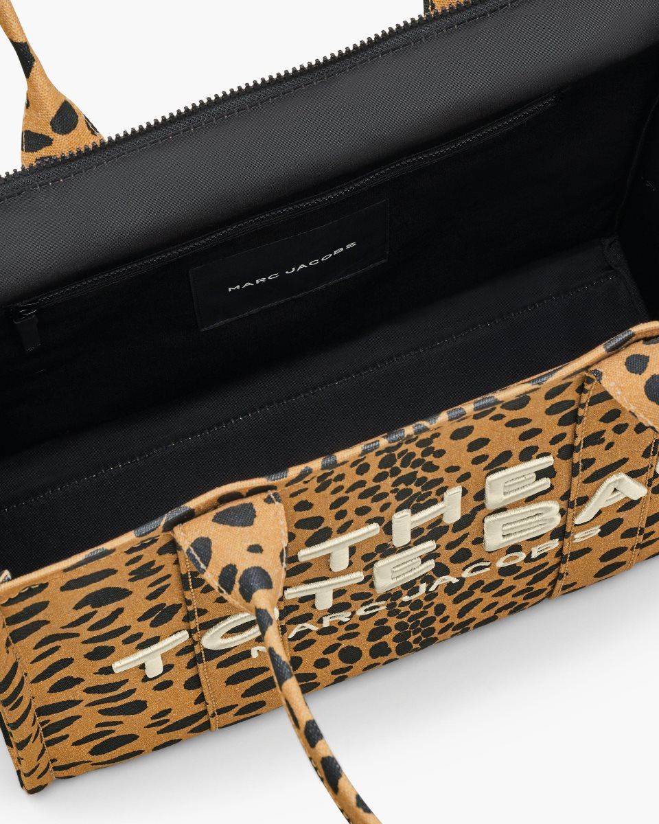 The Tote Bag Marc Jacobs The Cheetah Canvas Large Tote Bag γυναικεια μαυρα Πολύχρωμο | 017624RYB