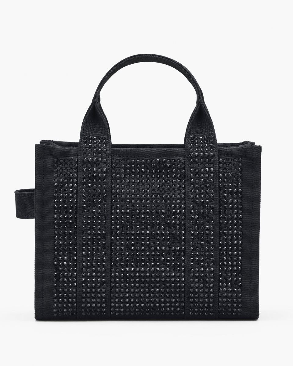 The Tote Bag Marc Jacobs The Crystal Canvas Small Tote Bag γυναικεια μαυρα | 542390OWQ