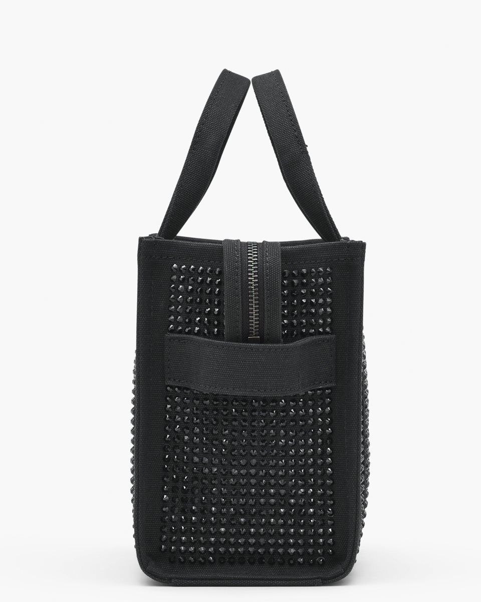 The Tote Bag Marc Jacobs The Crystal Canvas Small Tote Bag γυναικεια μαυρα | 542390OWQ