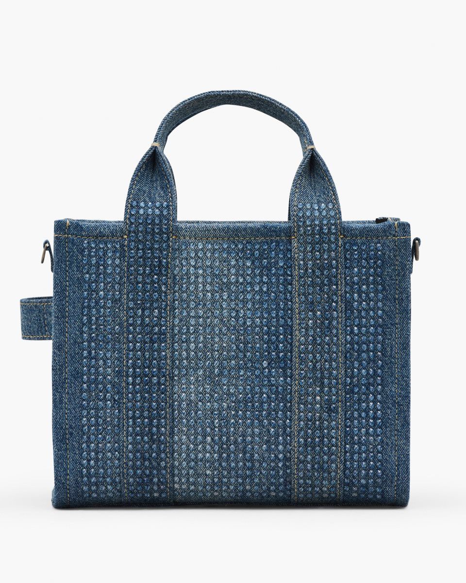 The Tote Bag Marc Jacobs The Crystal Denim Small Tote Bag γυναικεια ανοιχτο μπλε | 926315YUW